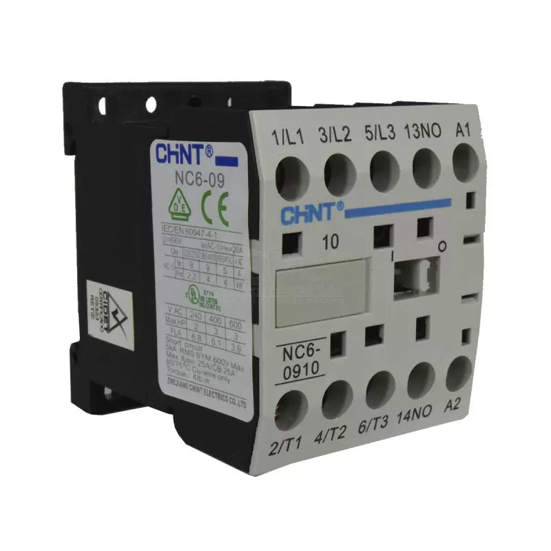 Mini Contactor Auxiliar CHINT 9A AC3 24VAC 3NA+1NA