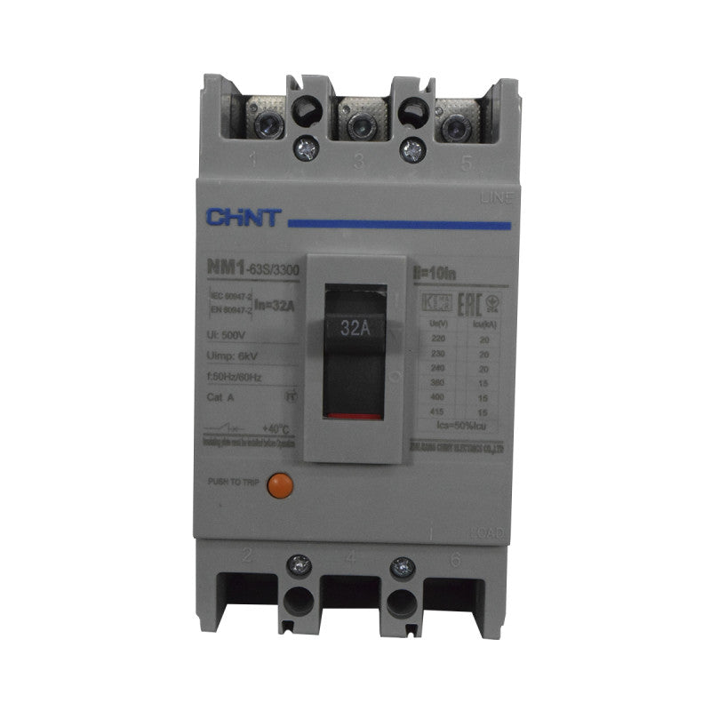 Breaker Totalizador Termomagnético l 3 Polos l 32A l 15KA / 20KA l NM1-63S l CHINT