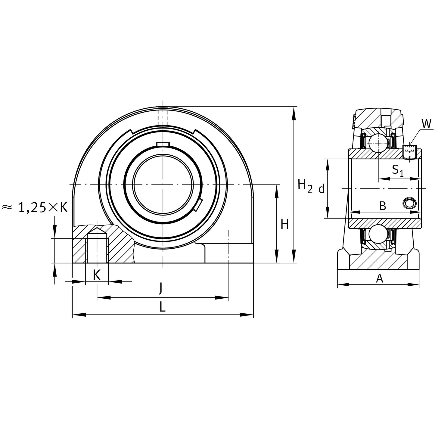 Chumacera de Pedestal UCPA206 l Eje de 30mm