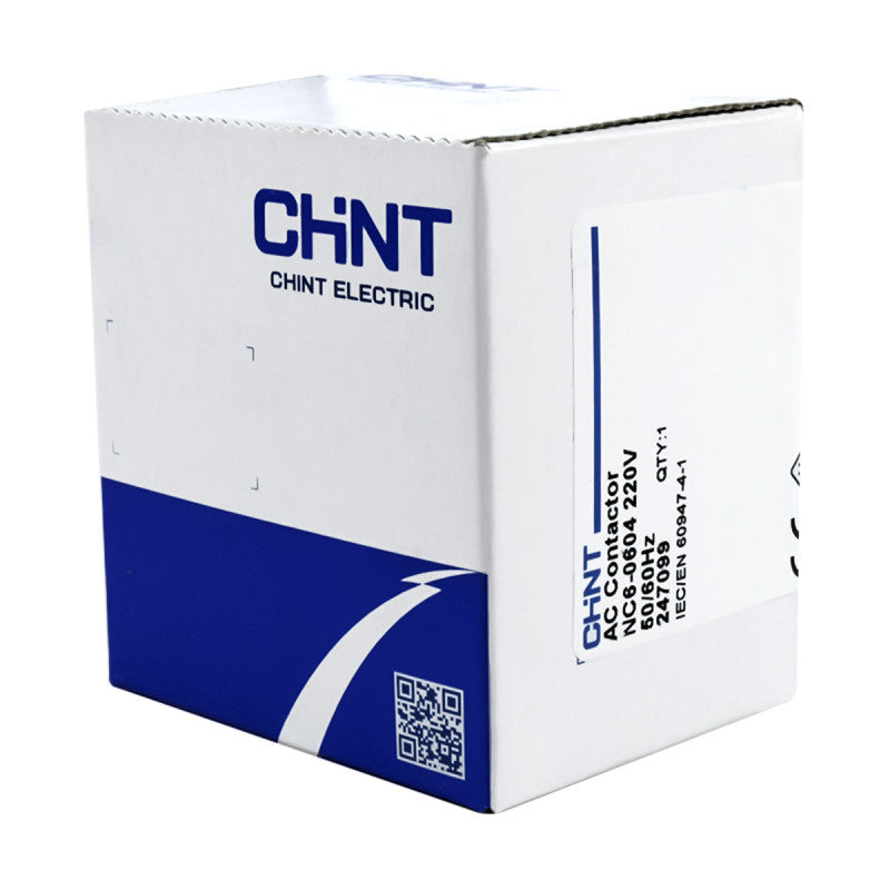Mini Contactor Auxiliar CHINT 6A AC3 220VAC 4NA - NC6-0604