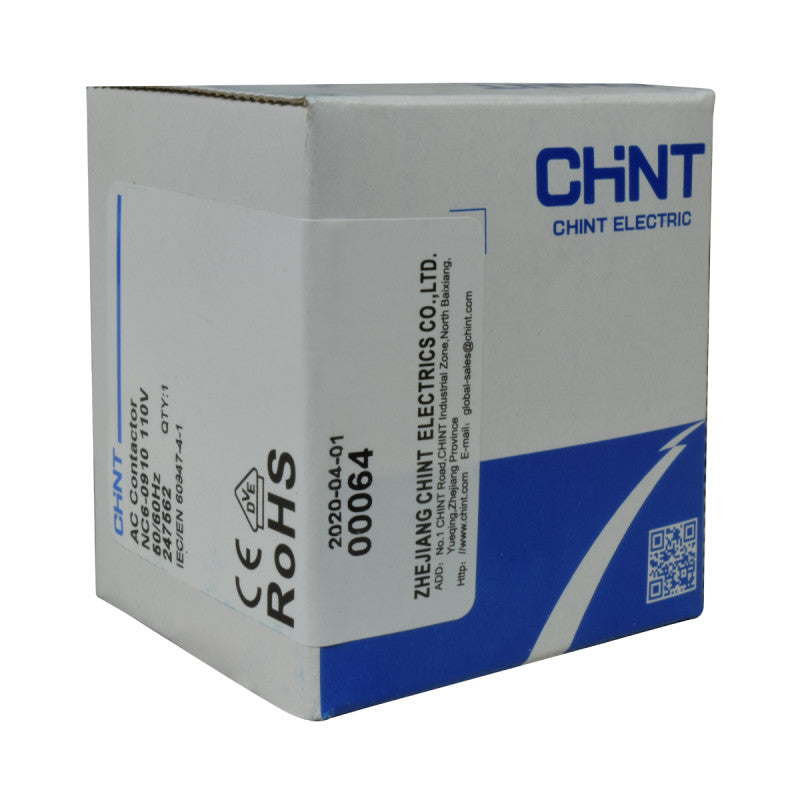Mini Contactor Auxiliar CHINT 9A AC3 110VAC 3NA+1NA