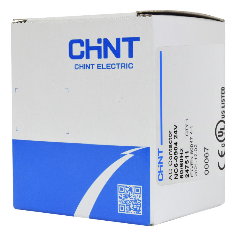 Mini Contactor Auxiliar CHINT 9A AC3 24VAC 4NA
