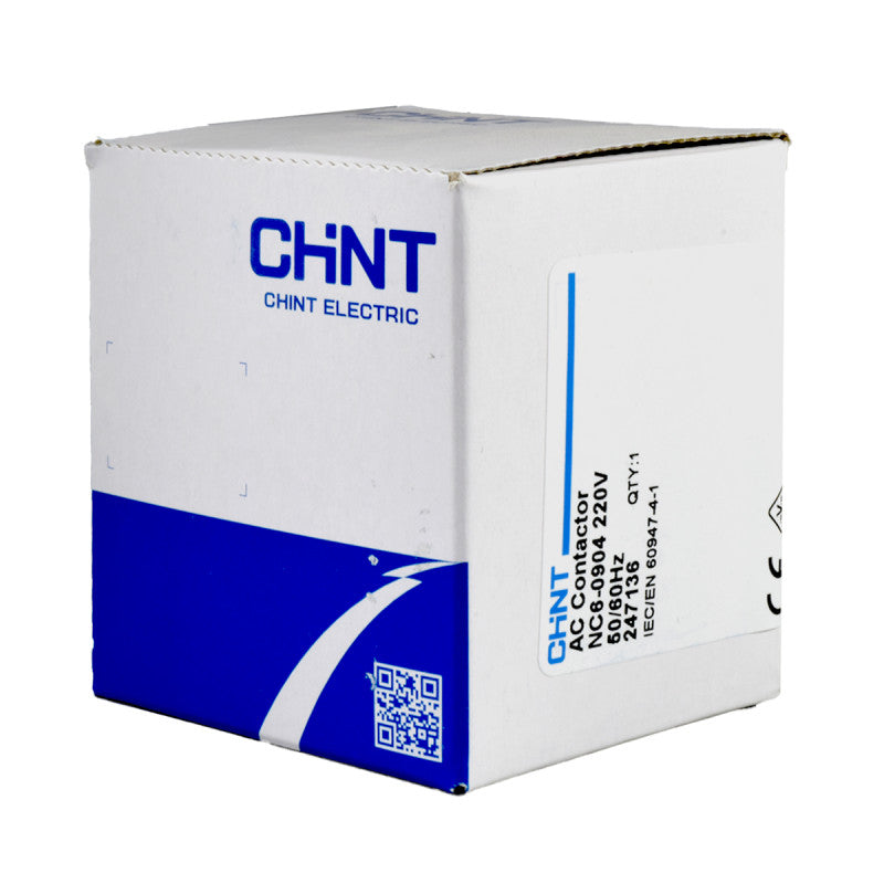 Mini Contactor Auxiliar CHINT 9A AC3 220VAC 4NA