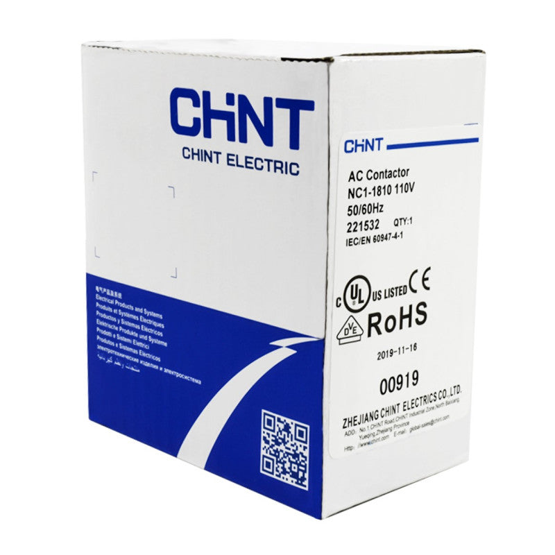 Contactor Chint 18A AC3 Bobina 110VAC - NC1-18