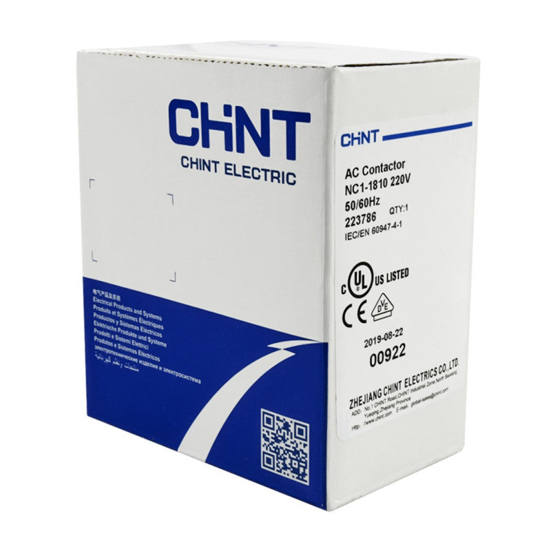 Contactor Chint 18A AC3 Bobina 220VAC - NC1-18