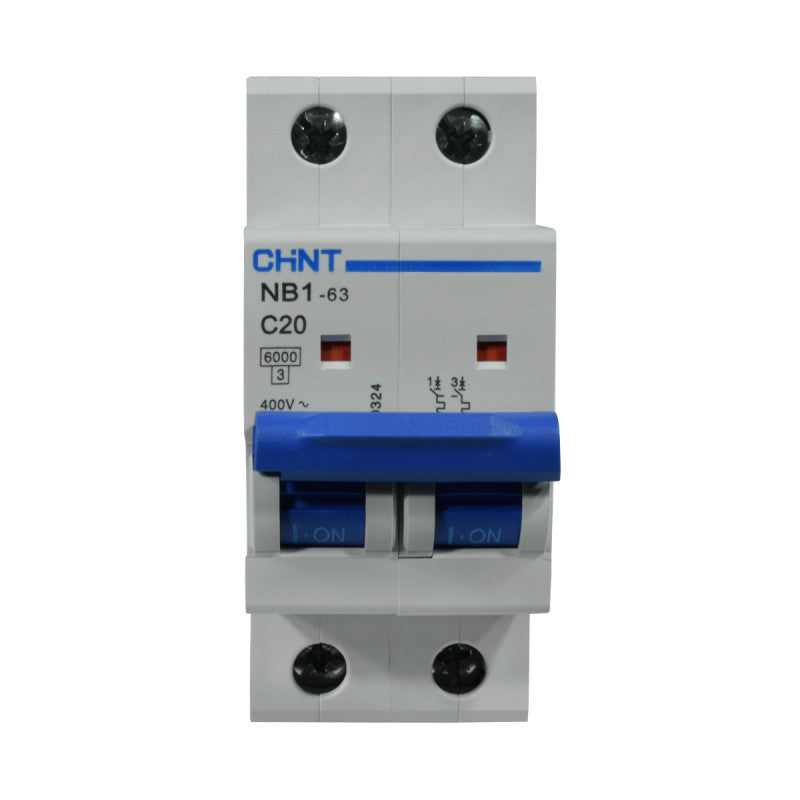Mini Breaker Termomagnético Riel l 2 Polos l 20A l 6KA l NB1-63 2P C20 6KA l CHINT