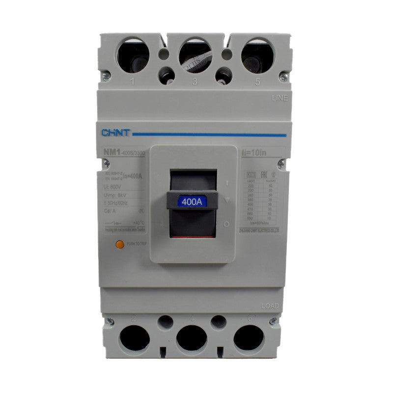Breaker Totalizador Termomagnético l 3 Polos l 400A l 35KA / 50KA l NM1-400S l CHINT