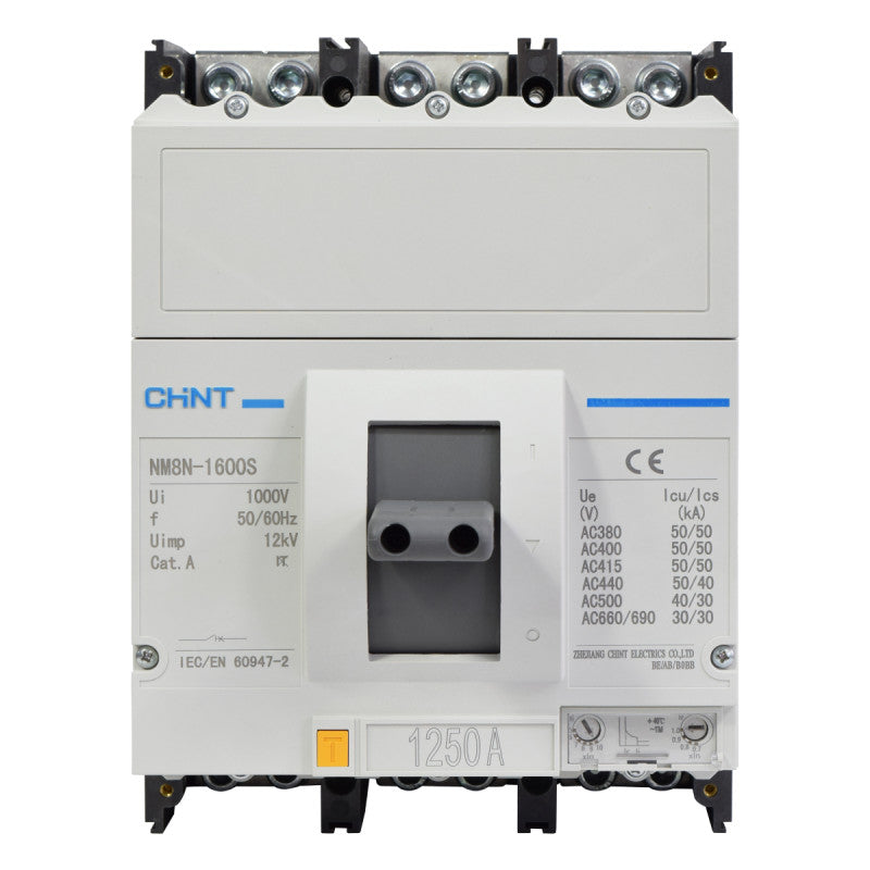 Breaker Totalizador Termomagnético Ajustable l 3 Polos l 875 - 1250A l 50KA / 50KA l NM8N-1600S l CHINT