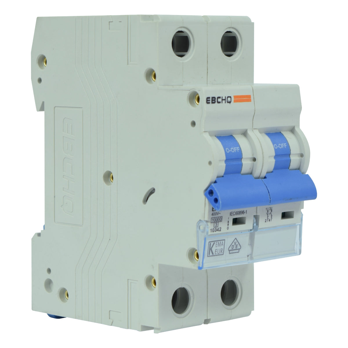 Mini Breaker Termomagnético Riel l 2 Polos l 25A l 10KA l EPB-63H/2-C25 l EBCHQ