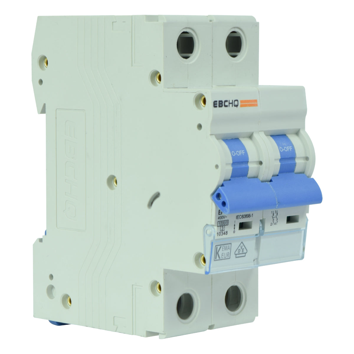 Mini Breaker Termomagnético Riel l 2 Polos l 50A l 10KA l EPB-63H/2-C50 l EBCHQ