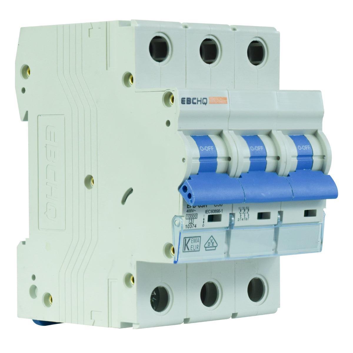 Mini Breaker Termomagnético Riel l 3 Polos l 50A l 10KA l EPB-63H/3-C50 l EBCHQ