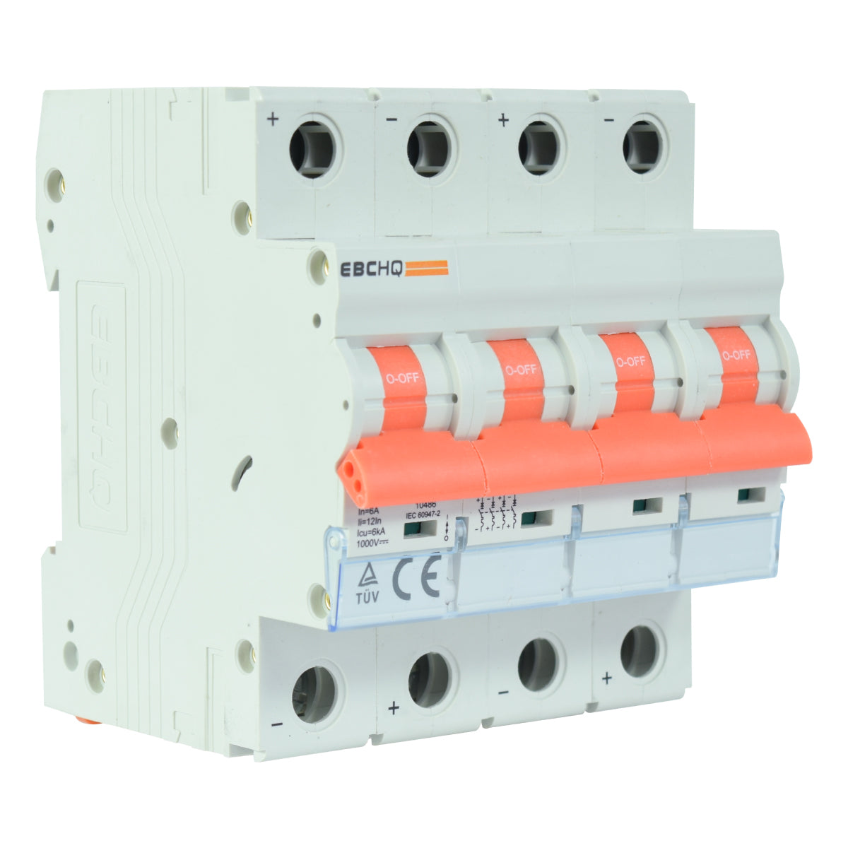 Mini Breaker Termomagnético Riel Corriente Directa l 4 Polos l 6A l 6KA l EPB-63M/4-DC6 l EBCHQ