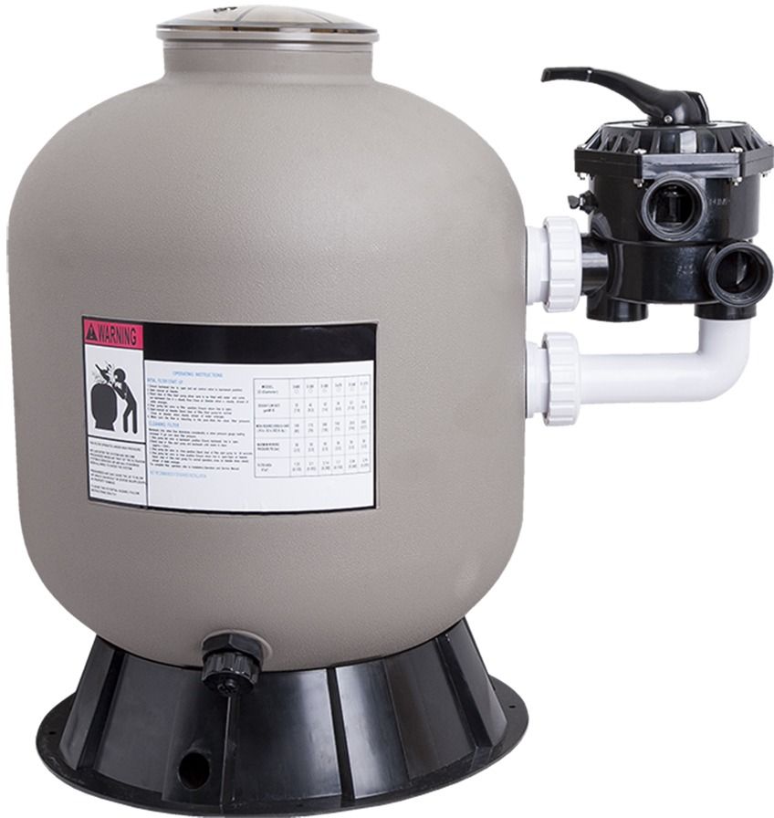 Filtro De Arena ECO Para Piscina En Plástico Reforzado Con Valvula Lateral de 24" - MAAAXFILTER