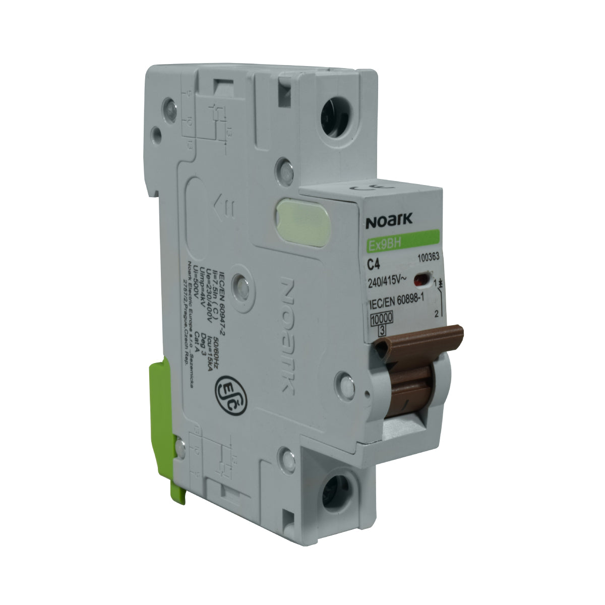 Mini Breaker Termomagnético Riel l 1 Polos l 4A l 10KA l Ex9BH 1P C4 l NOARK