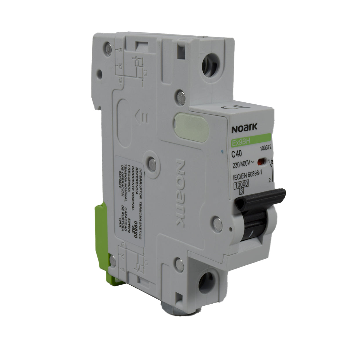 Mini Breaker Termomagnético Riel l 1 Polos l 40A l 10KA l Ex9BH 1P C40 l NOARK