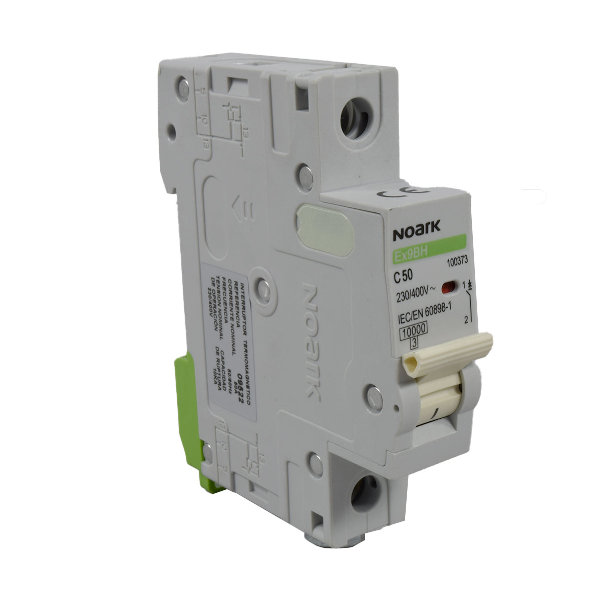 Mini Breaker Termomagnético Riel l 1 Polos l 50A l 10KA l Ex9BH 1P C50 l NOARK
