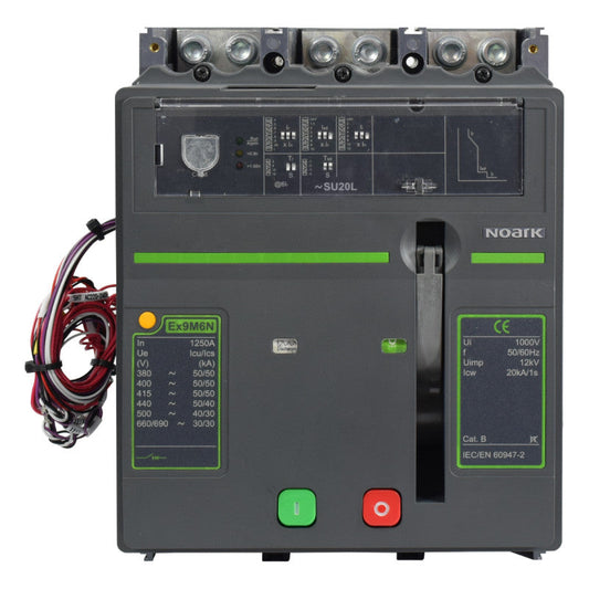 Interruptor Automático de Caja Moldeada l Breaker Totalizador Industrial Termomagnético l Ajustable l Motorizado l 3 Polos l 500 - 1250A l 50KA l Ex9M6N l NOARK