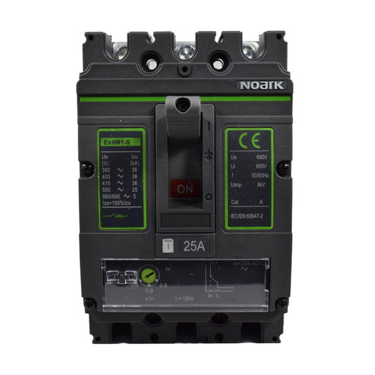 Interruptor Automático de Caja Moldeada l Breaker Totalizador Industrial Termomagnético l Ajustable l 3 Polos l 20 - 25A l 36KA / 50KA l Ex9M1S l NOARK