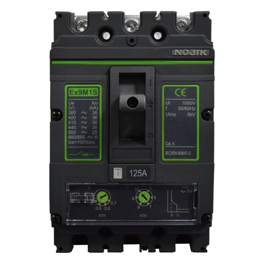 Interruptor Automático de Caja Moldeada l Breaker Totalizador Industrial Termomagnético l Ajustable l 3 Polos l 100 - 125A l 36KA / 50KA l Ex9M1S l NOARK
