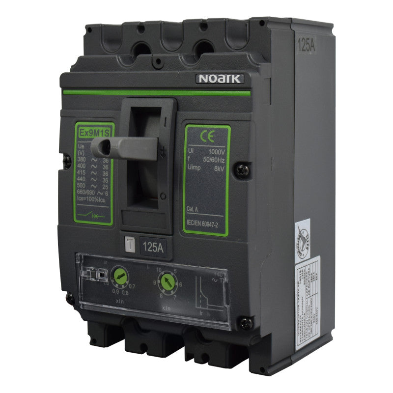 Interruptor Automático de Caja Moldeada l Breaker Totalizador Industrial Termomagnético l Ajustable l 3 Polos l 100 - 125A l 36KA / 50KA l Ex9M1S l NOARK