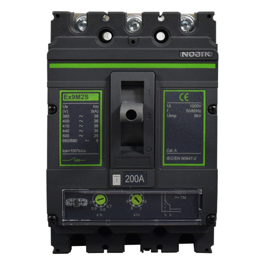 Interruptor Automático de Caja Moldeada l Breaker Totalizador Industrial Termomagnético l Ajustable l 3 Polos l 160 - 200A l 36KA / 50KA l Ex9M2S l NOARK