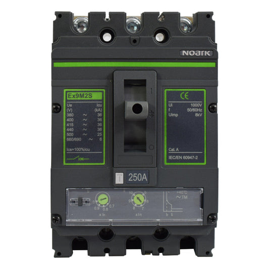 Interruptor Automático de Caja Moldeada l Breaker Totalizador Industrial Termomagnético l Ajustable l 3 Polos l 200 - 250A l 36KA / 50KA l Ex9M2S l NOARK