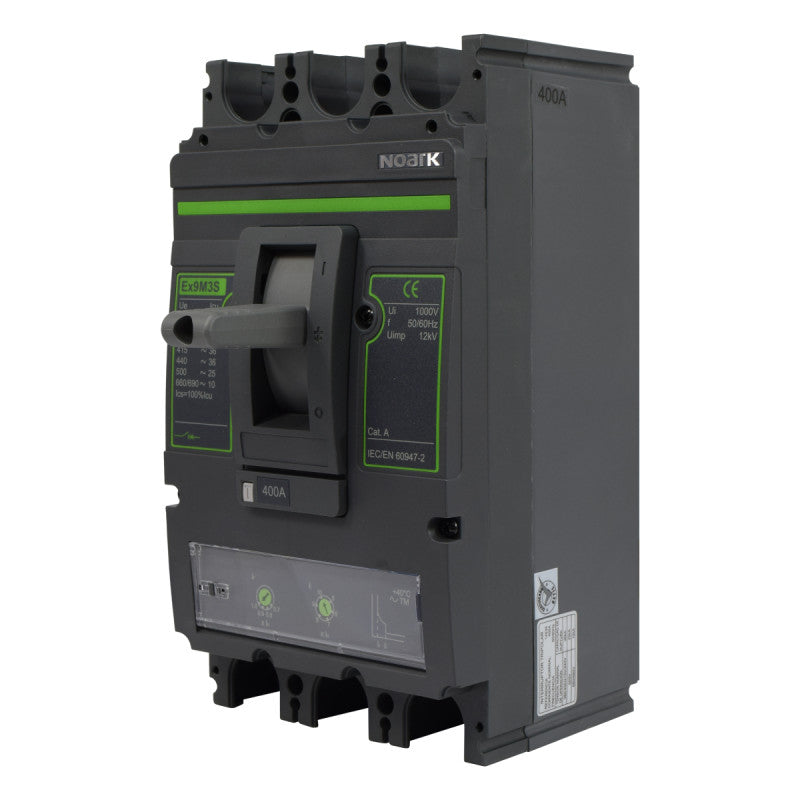 Interruptor Automático de Caja Moldeada l Breaker Totalizador Industrial Termomagnético l Ajustable l 3 Polos l 320 - 400A l 36KA / 65KA l Ex9M3S l NOARK
