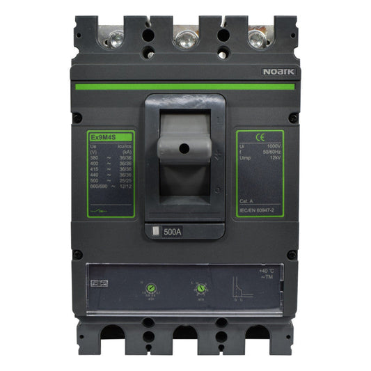 Interruptor Automático de Caja Moldeada l Breaker Totalizador Industrial Termomagnético l Ajustable l 3 Polos l 400 - 500A l 36KA / 65KA l Ex9M4S l NOARK