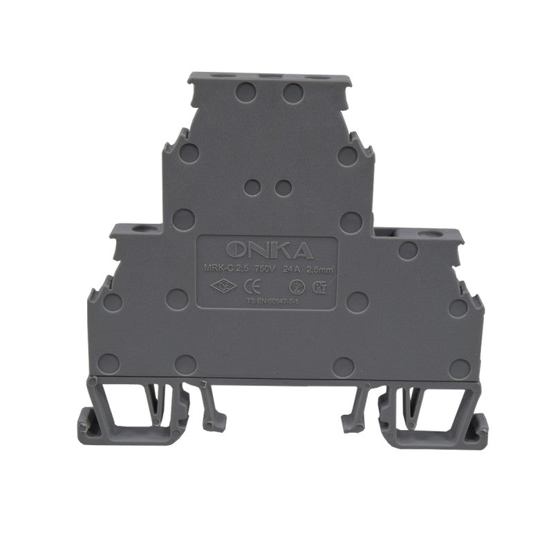 Bornera Atornillable Doble l Gris l 24A l 12AWG