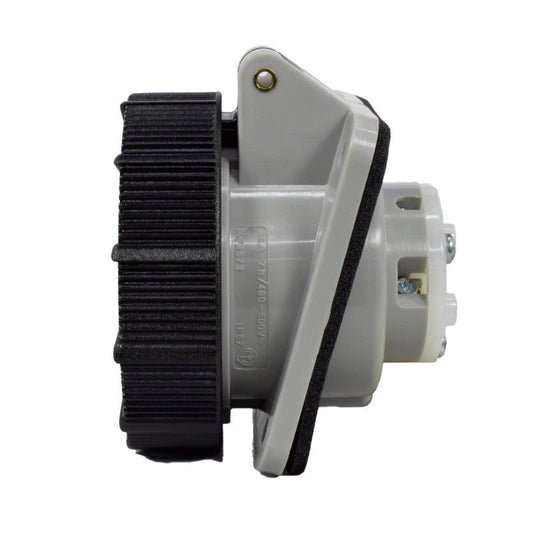 Toma Incrustar 16A 3P + T 7H IP67 500V Negro CEE PALAZZOLI