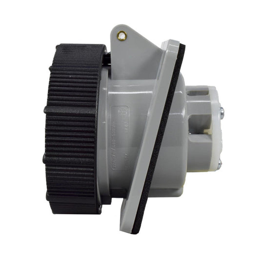 Toma Incrustar 32A 3P + T 7H IP67 500V Negro CEE PALAZZOLI