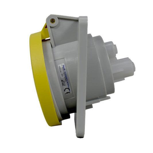 Toma Incrustar 32A 2P + T 4H IP44 130V Amarillo TOPTER PALAZZOLI