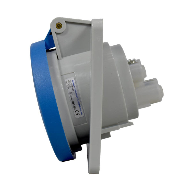Toma Incrustar 32A 2P + T 6H IP44 250V Azul TOPTER PALAZZOLI