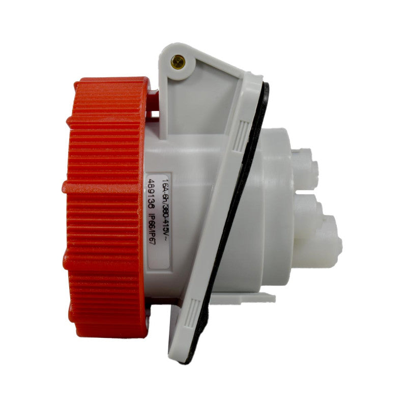 Toma Incrustar 16A 3P + T 6H IP67 415V Rojo TOPTER PALAZZOLI