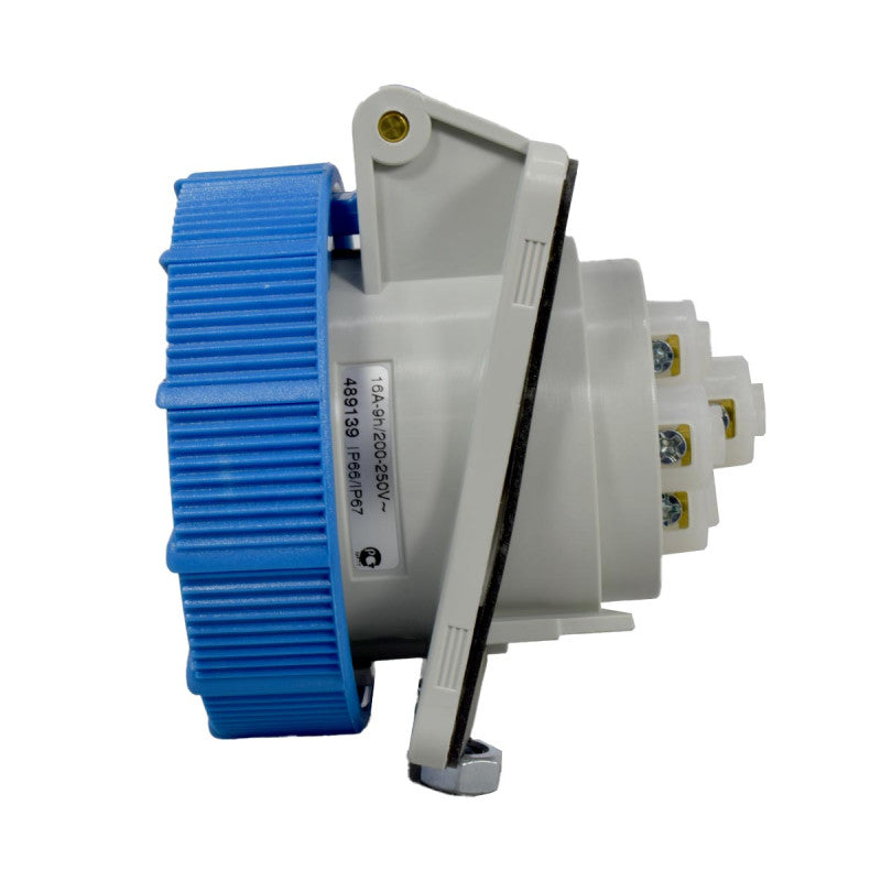 Toma Incrustar 16A 3P + T 9H IP67 250V Azul TOPTER PALAZZOLI