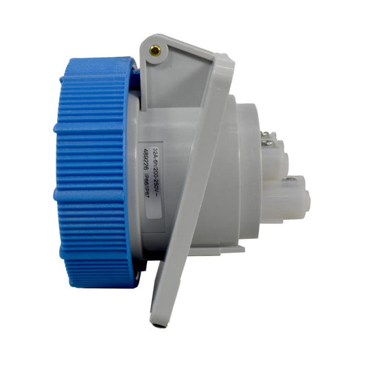 Toma Incrustar 32A 2P + T 6H IP67 250V Azul TOPTER PALAZZOLI