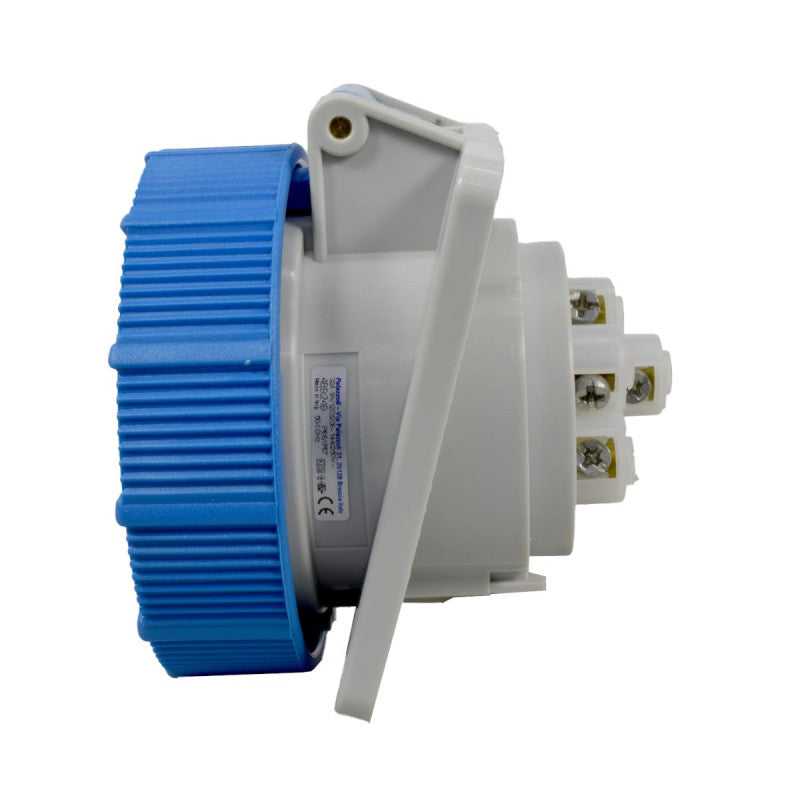 Toma Incrustar 32A 3P+N+T 9H IP67 250V Azul TOPTER PALAZZOLI