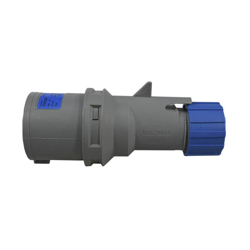 Clavija 32A 3P + T 9H IP44 250V Azul MULTIMAX PALAZZOLI