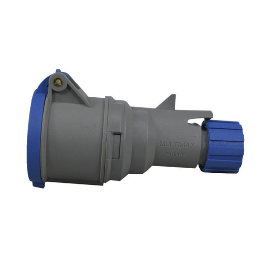 Toma Aérea 16A 3P + T 9H IP44 250V Azul MULTIMAX PALAZZOLI