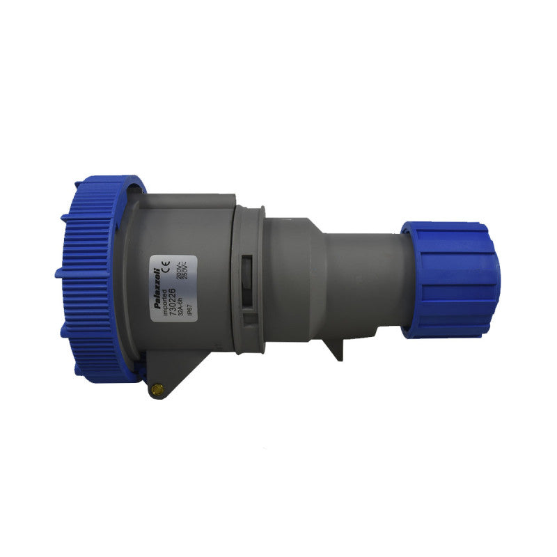 Toma Aérea 32A 2P + T 6H IP67 250V Azul MULTIMAX PALAZZOLI