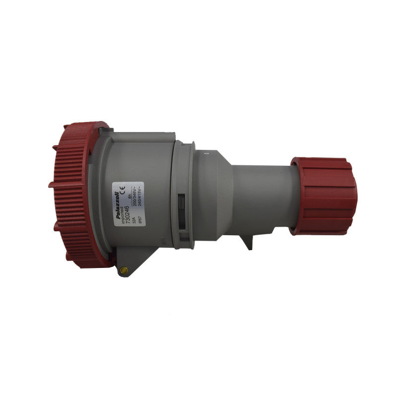Toma Aérea 32A 3P+N+T 6H IP67 415V Rojo MULTIMAX PALAZZOLI