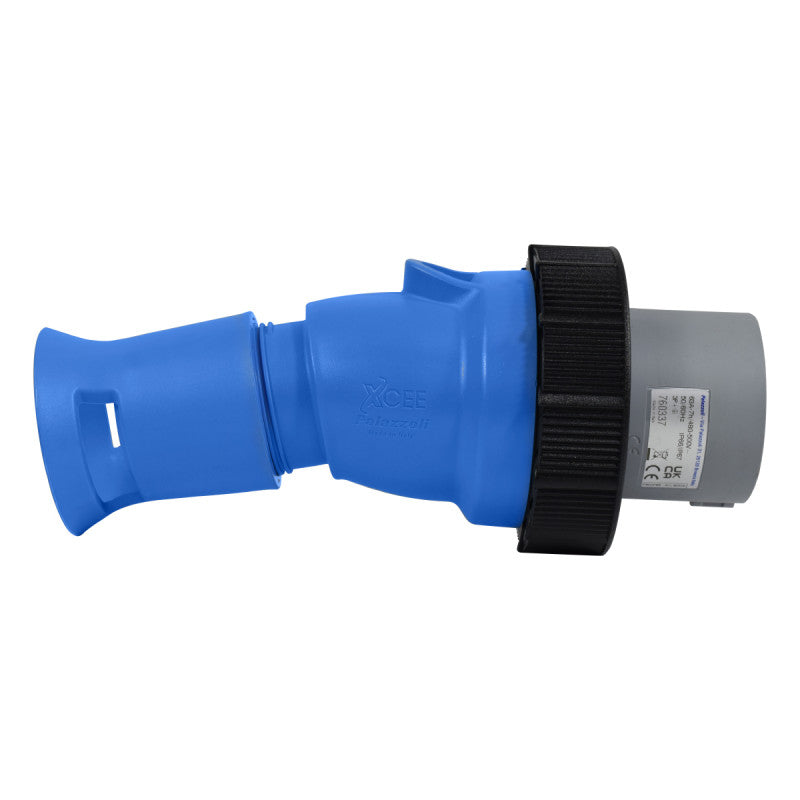 Clavija 63A 3P + T 7H IP67 500V Negro X-CEE PALAZZOLI