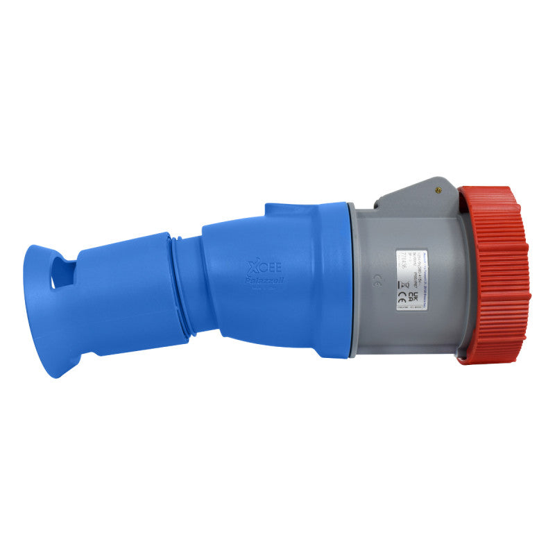 Toma Aérea 125A 3P + T 6H IP67 400V Rojo X-CEE PALAZZOLI