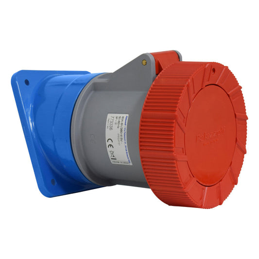 Toma Incrustar 63A 3P + T 6H IP67 400V Rojo X-CEE PALAZZOLI