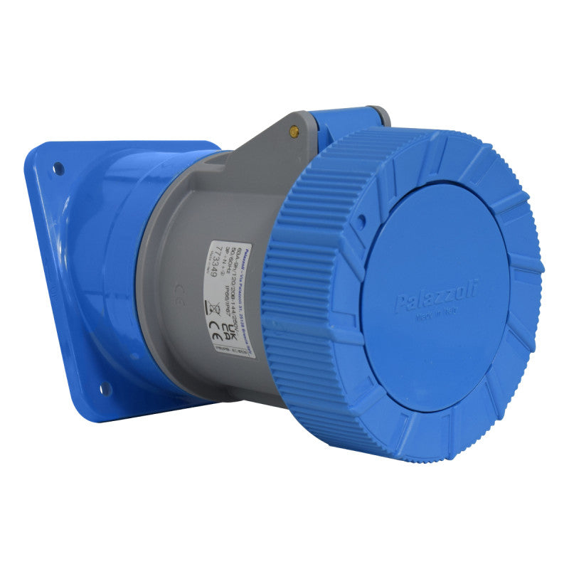 Toma Incrustar 63A 3P+N+T 9H IP67 230V Azul X-CEE PALAZZOLI