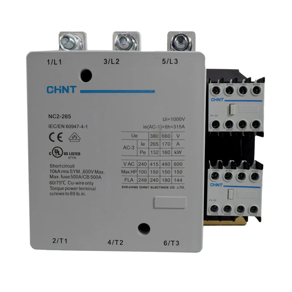 Contactor Chint 265A AC3 Bobina 220VAC - NC2-265