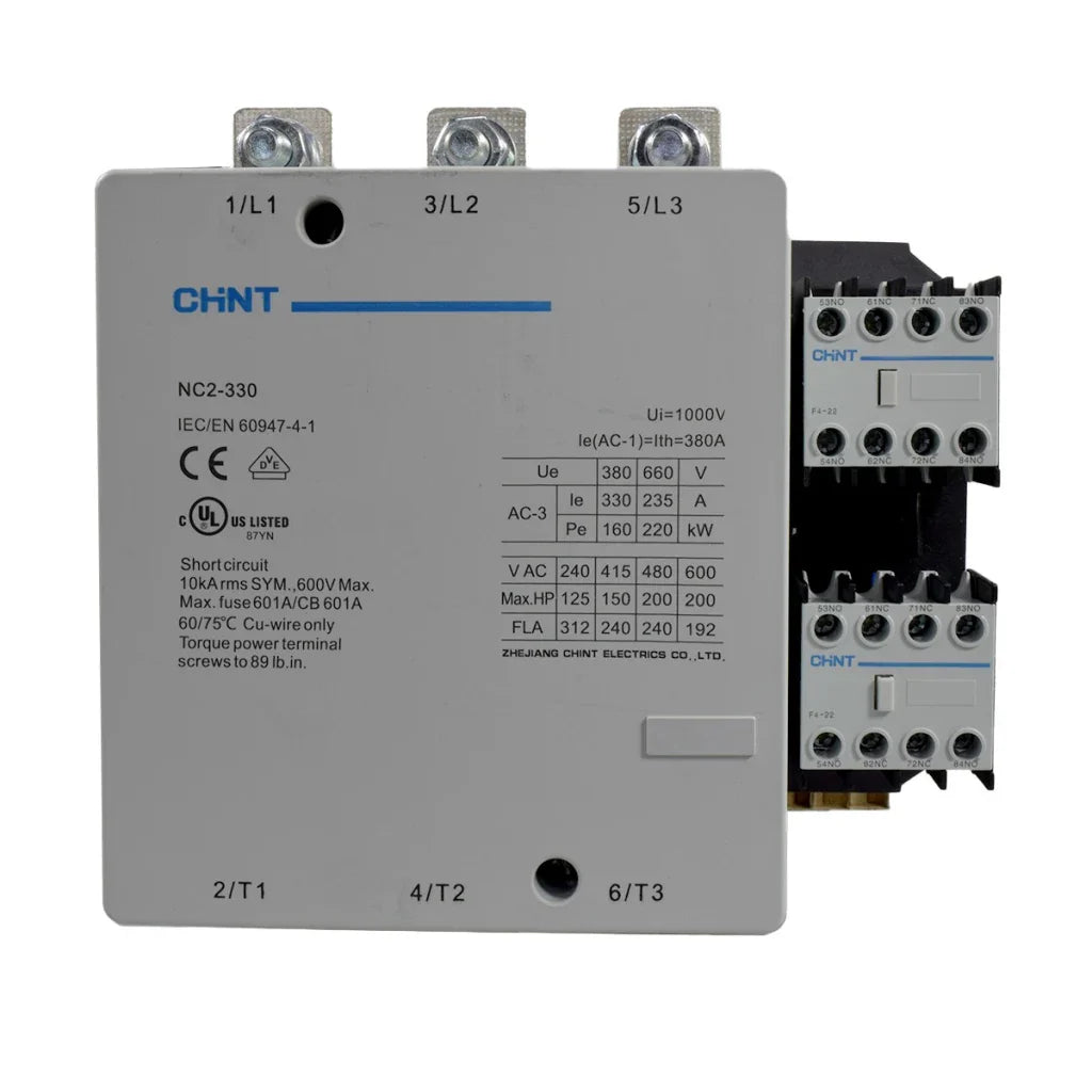 Contactor Chint 330A AC3 Bobina 220VAC - NC2-330