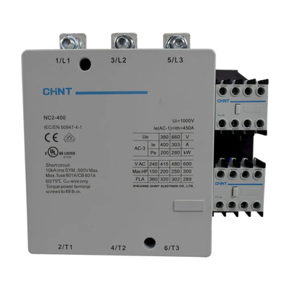 Contactor Chint 400A AC3 Bobina 220VAC - NC2-400