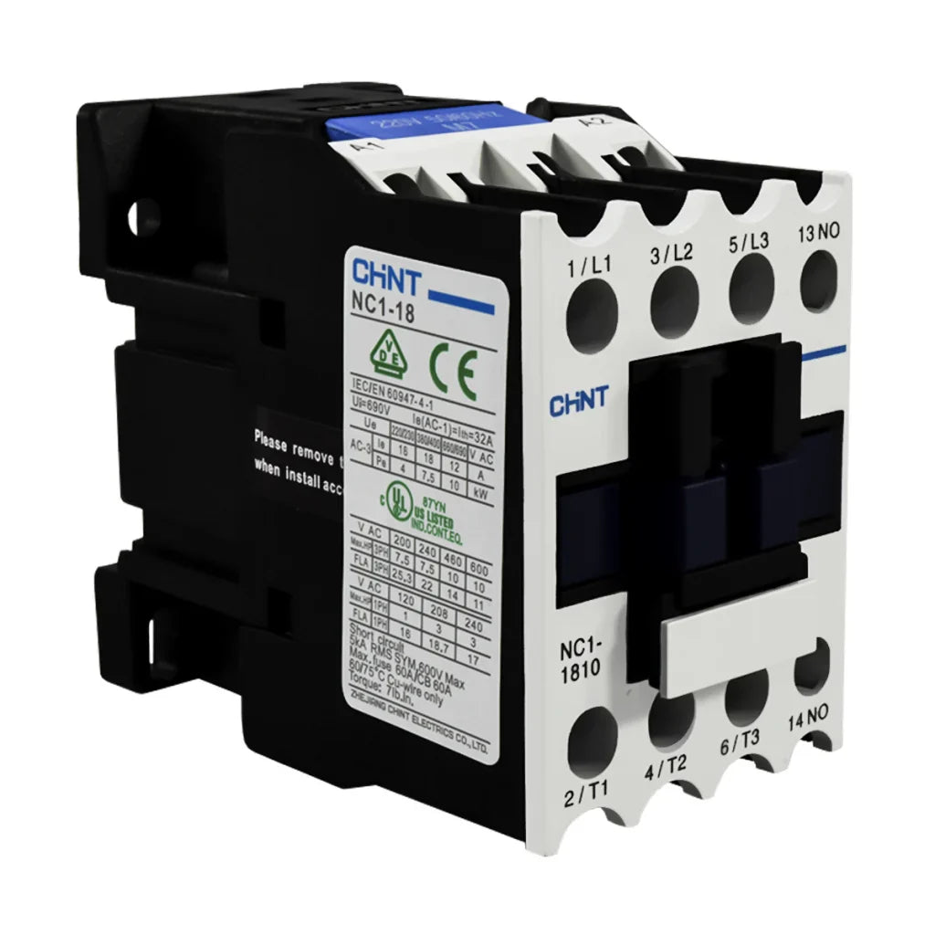 Contactor Chint 18A AC3 Bobina 24VAC - NC1-18
