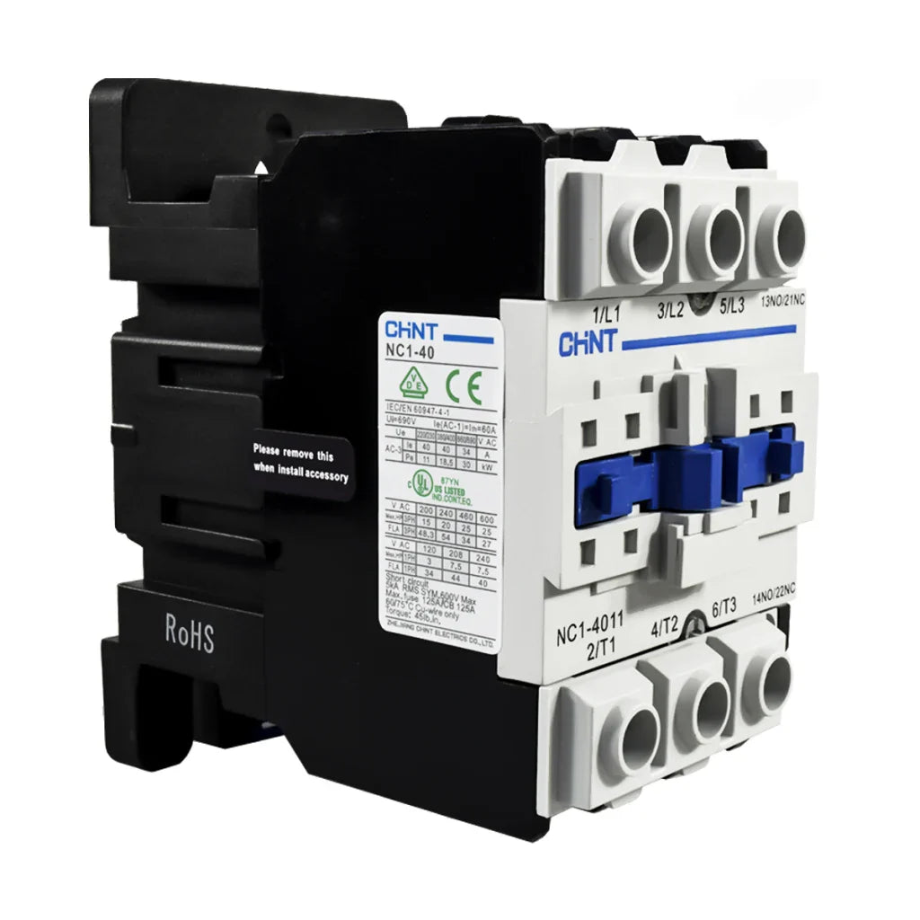 Contactor Chint 40A AC3 Bobina 110VAC - NC1-40